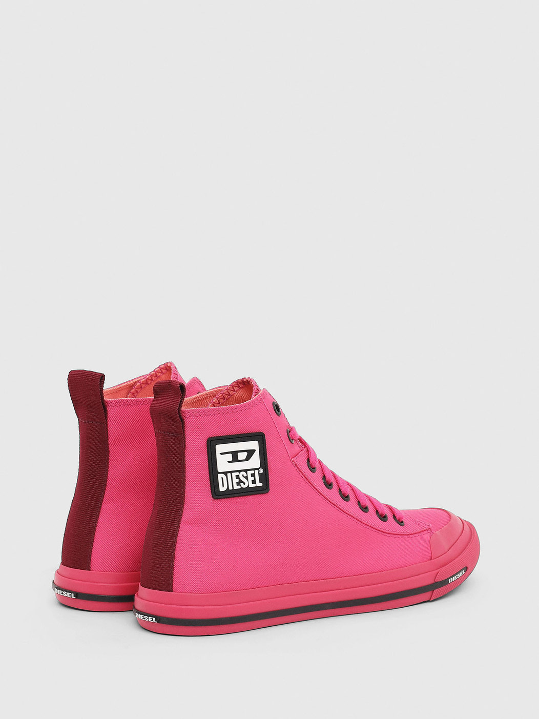 High-top Sneakers in Nylon with D Logo