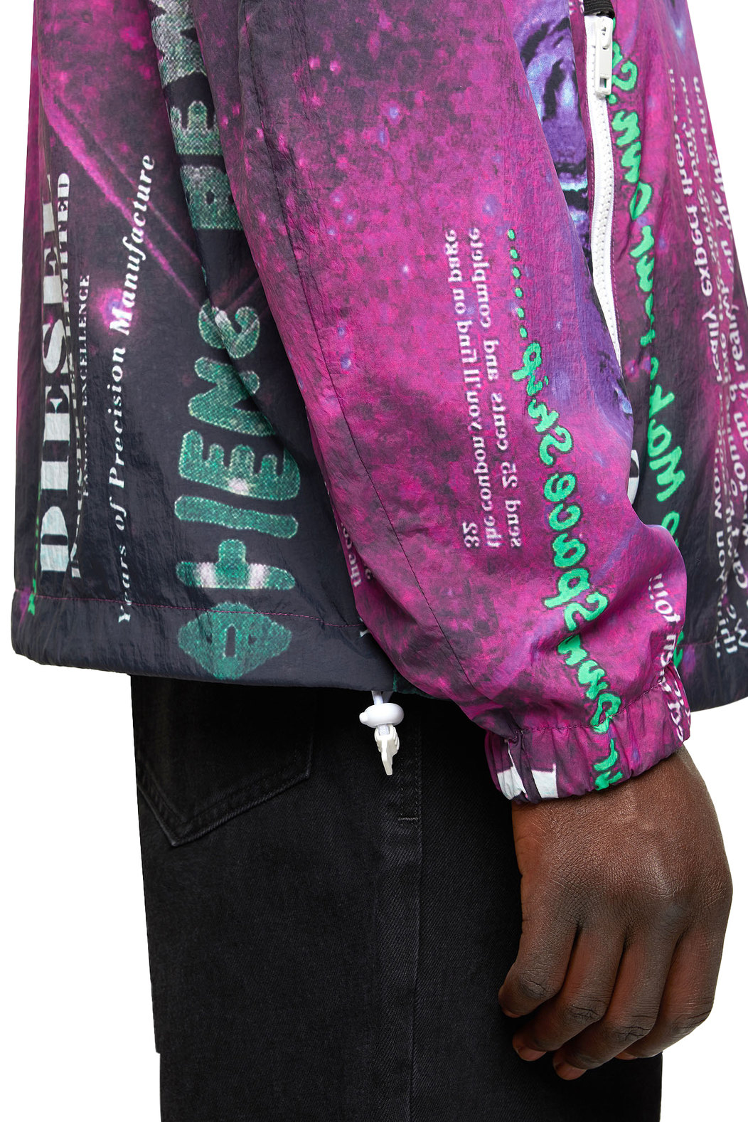 Nylon jacket with Digicosmos print