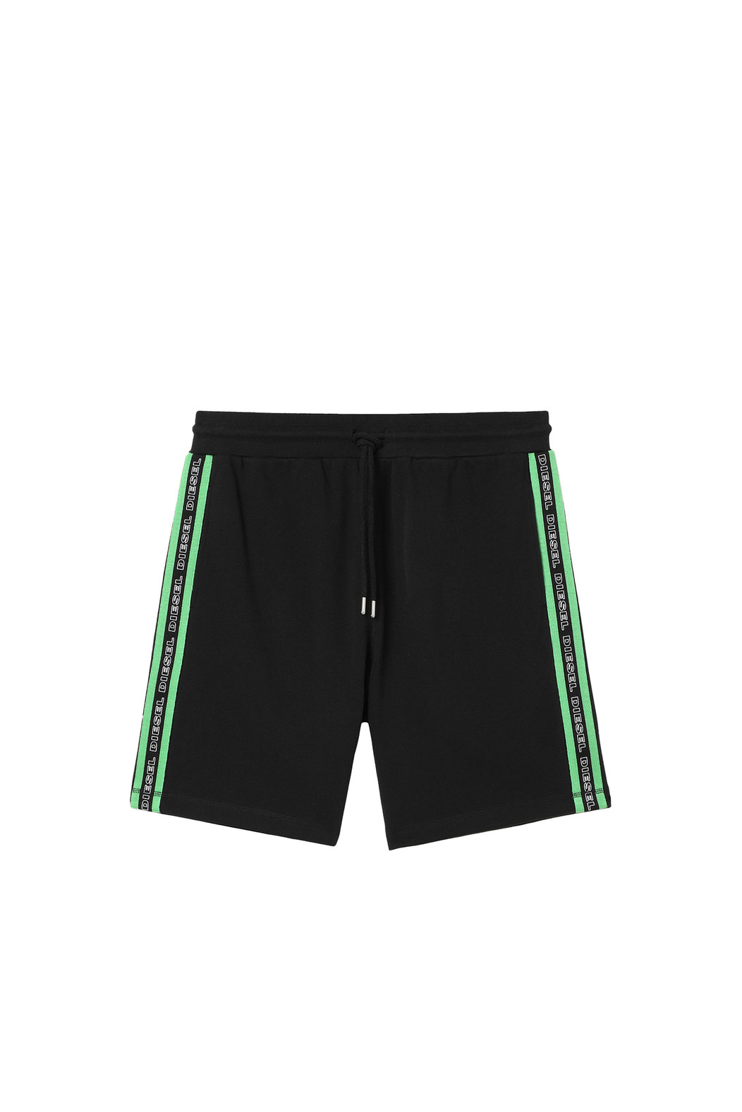 Shorts with knitted logo bands