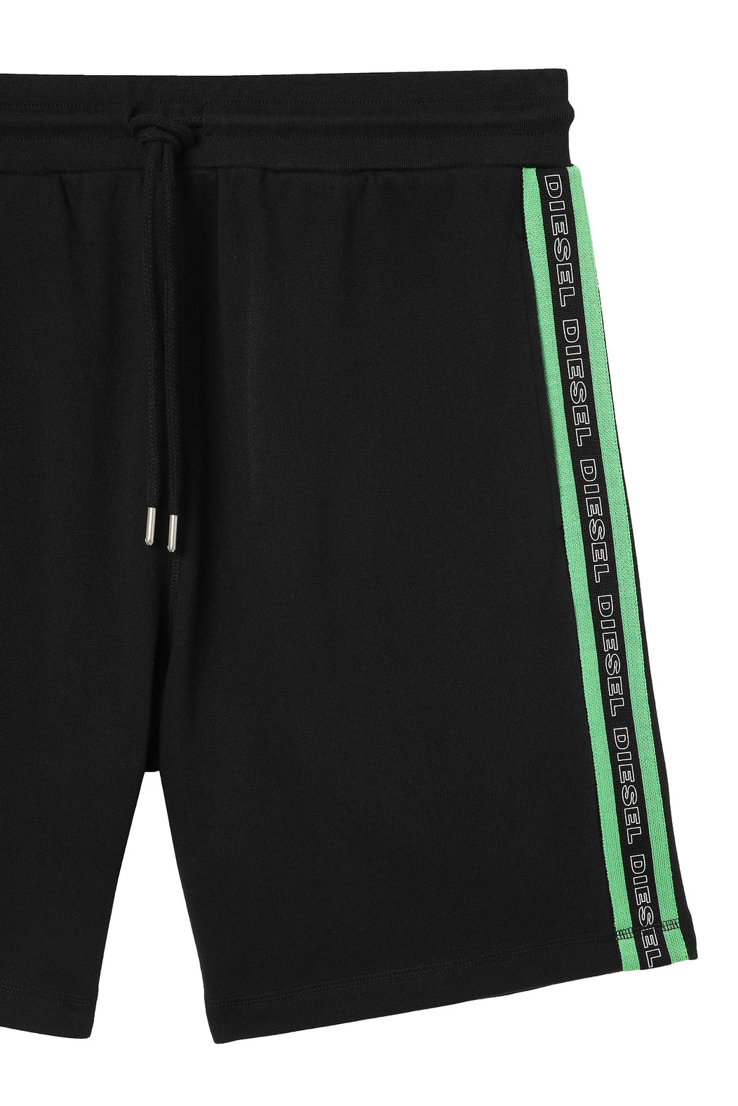 Shorts with knitted logo bands