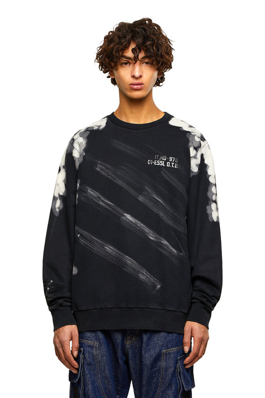 Sweatshirt with bleached effects