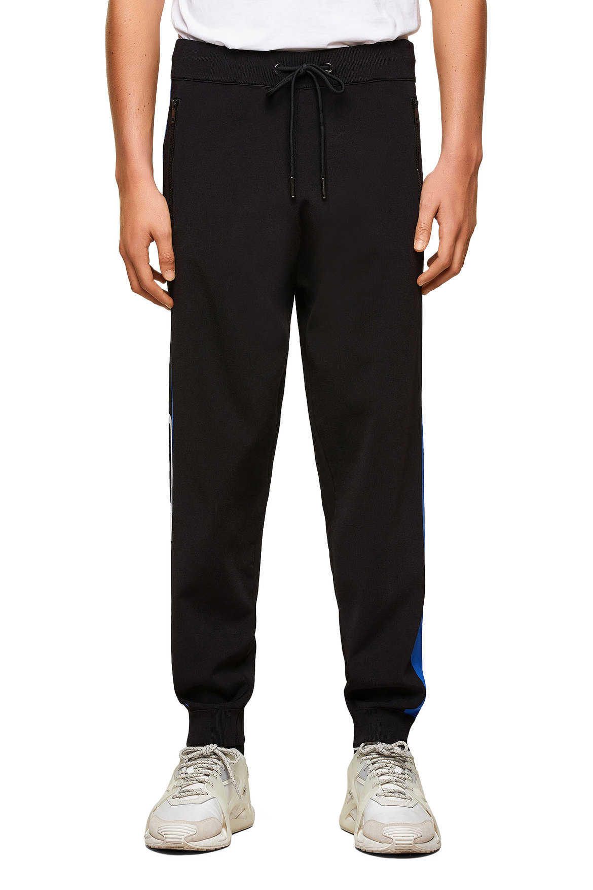 Fine-knit sweatpants with side bands | Diesel
