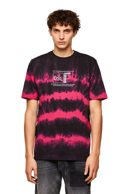 Tie-dye T-shirt with reflective print