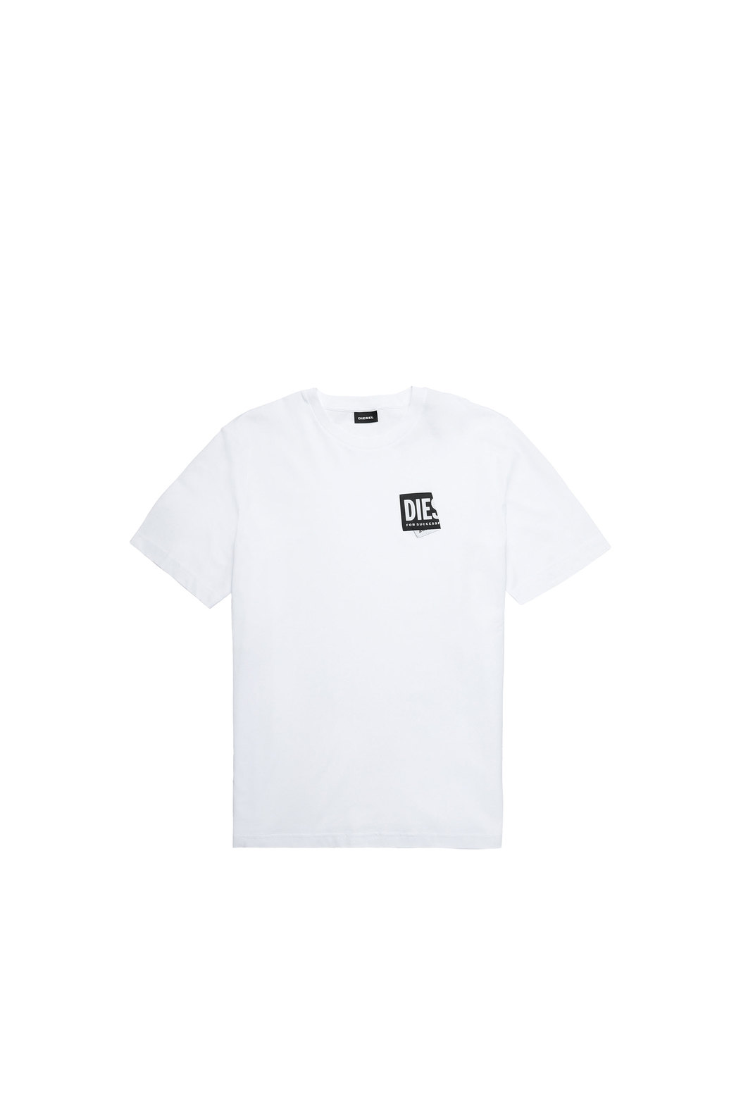 T-shirt with folded logo patch