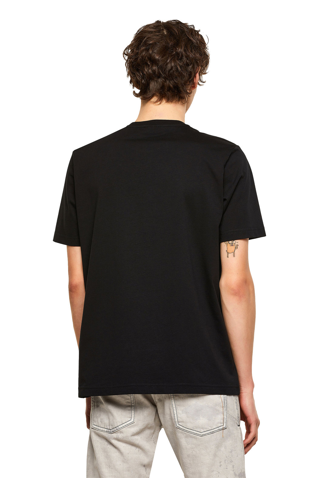 T-shirt with folded logo patch