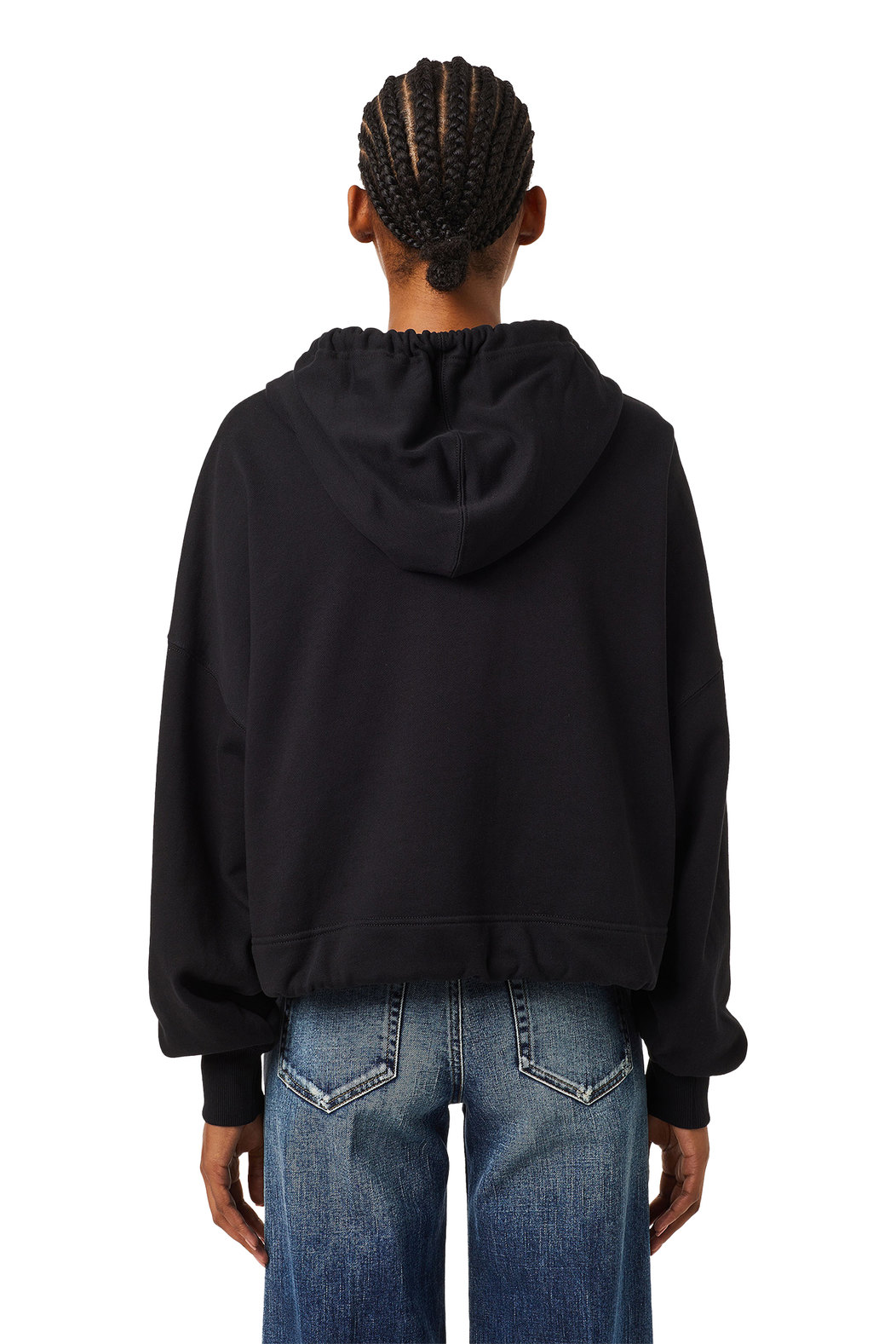 Cropped hoodie with contrast detail