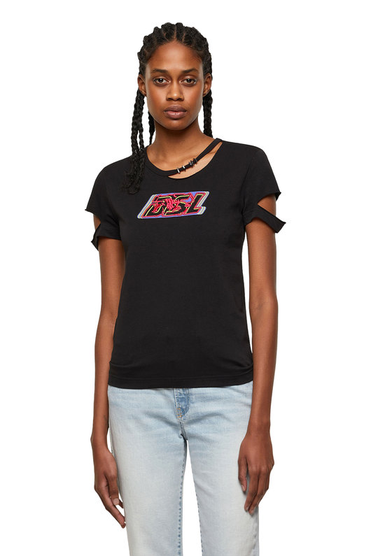 Cut-out T-shirt with DSL logo