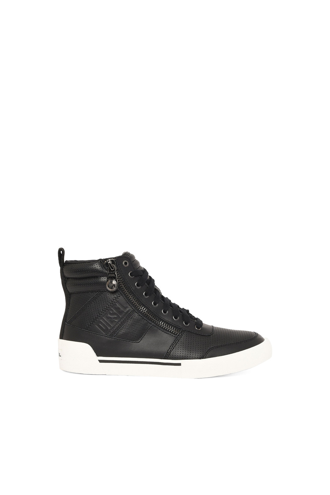 High-top sneakers in leather
