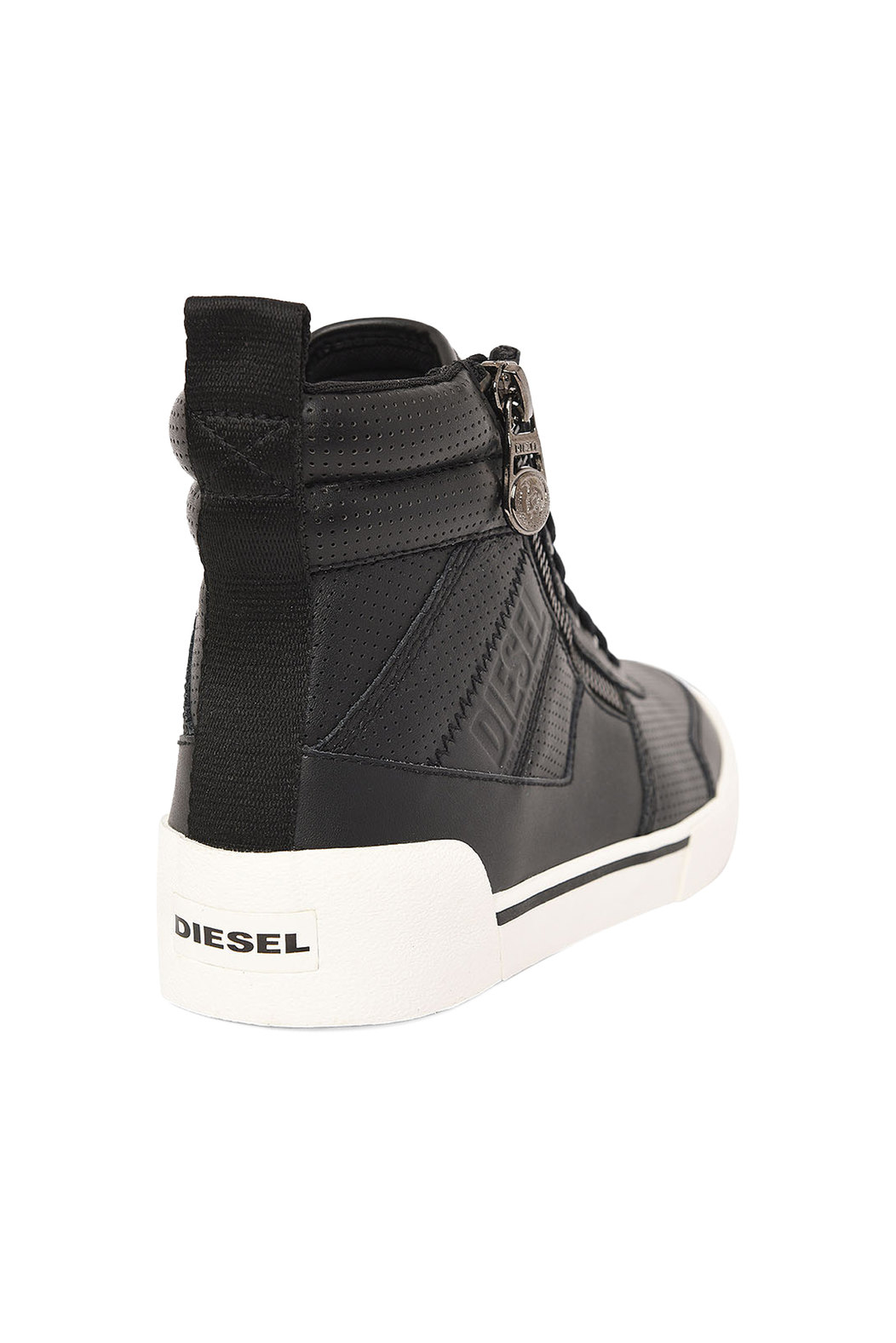 High-top sneakers in leather