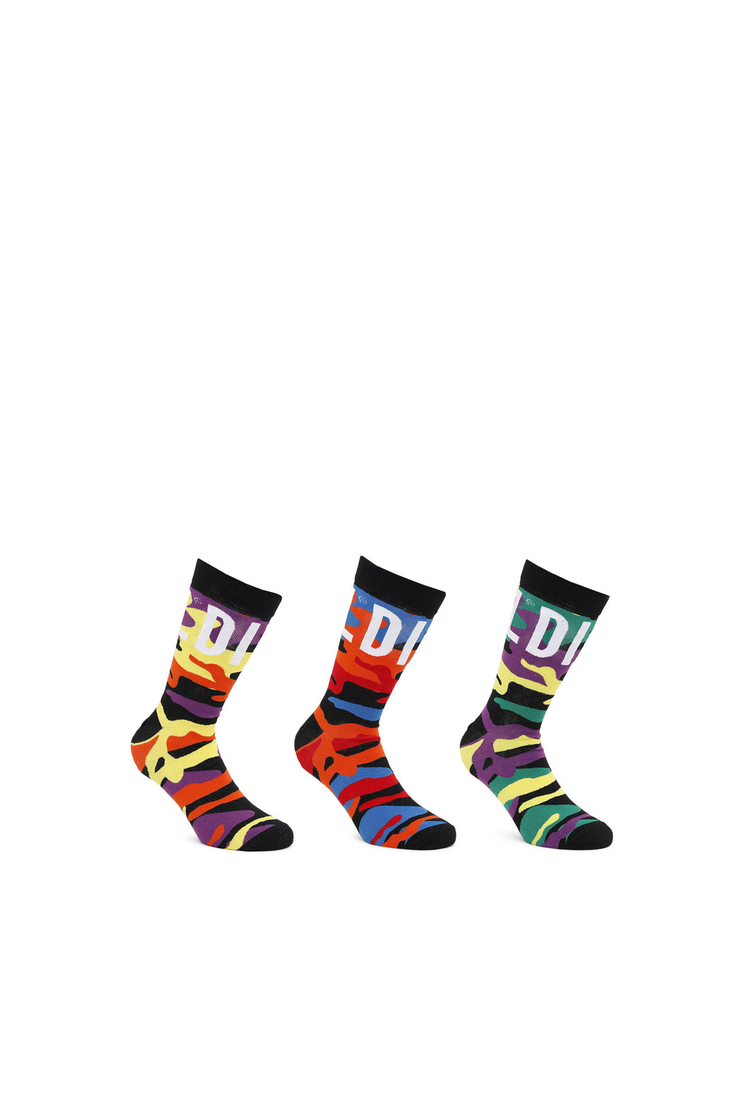 Pride rainbow-camo socks - 3 Pack