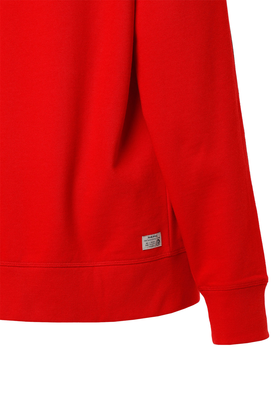 Zip-up hoodie with knitted logo bands