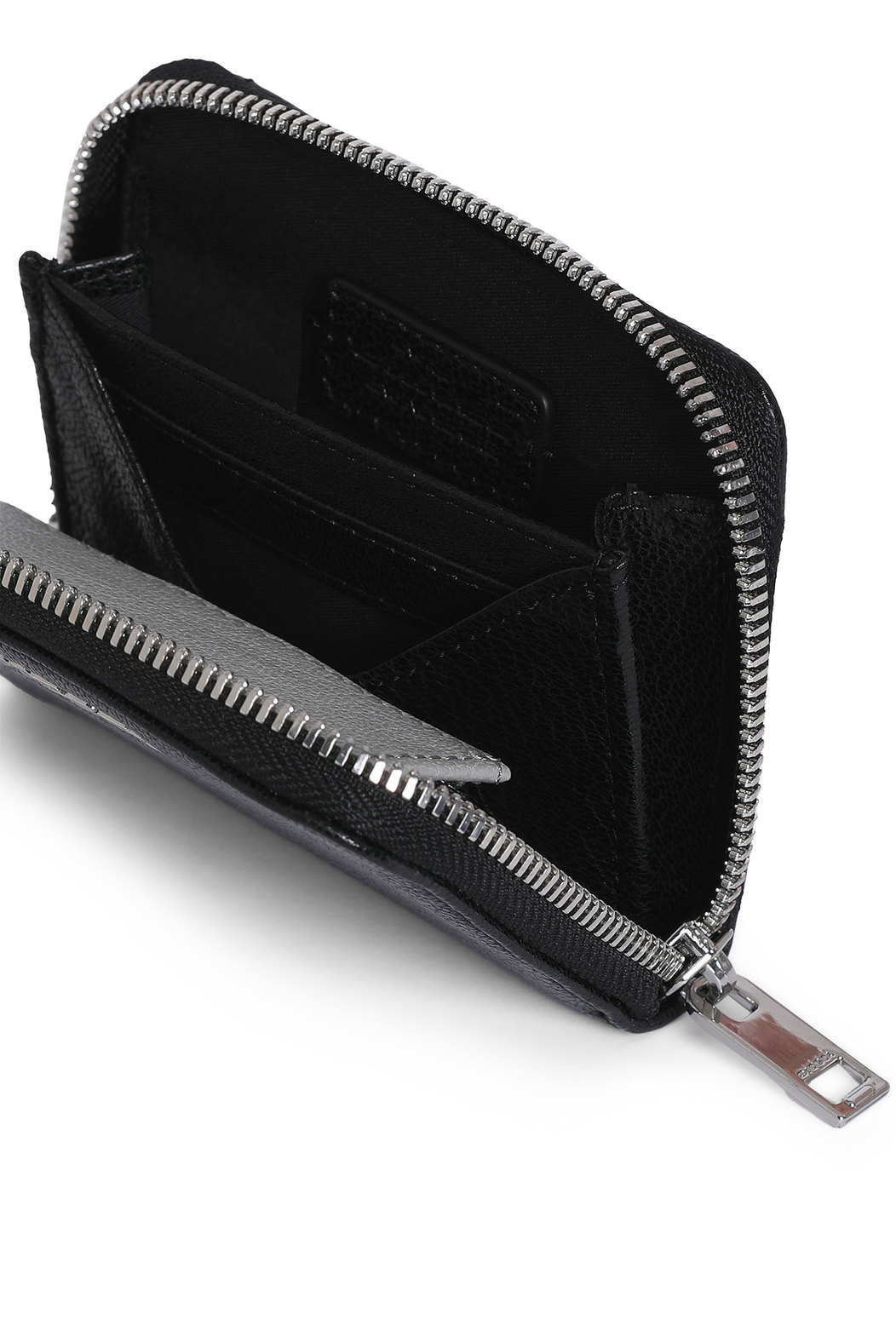 Zip-around wallet with colour detail