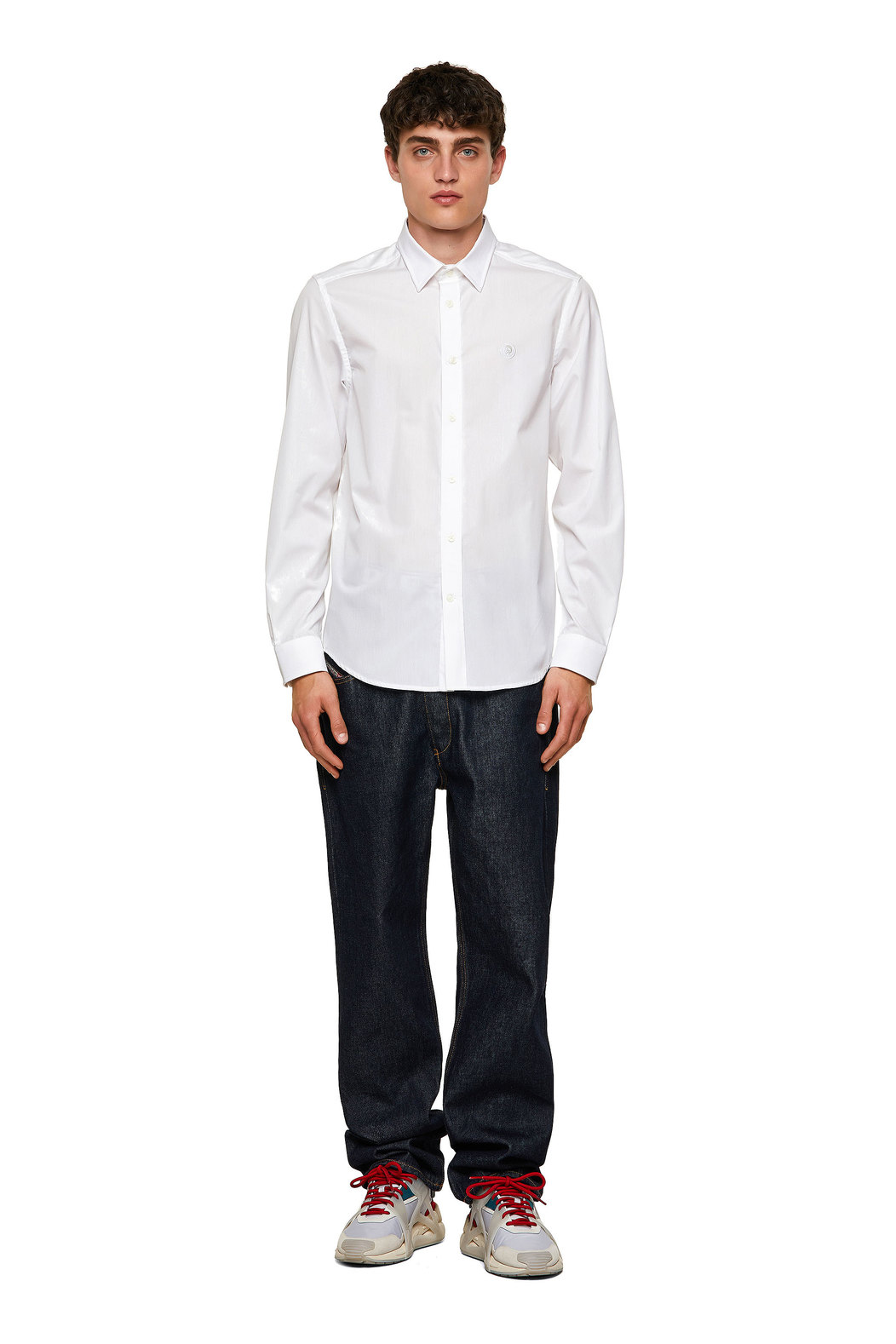Long-sleeve shirt in cotton poplin