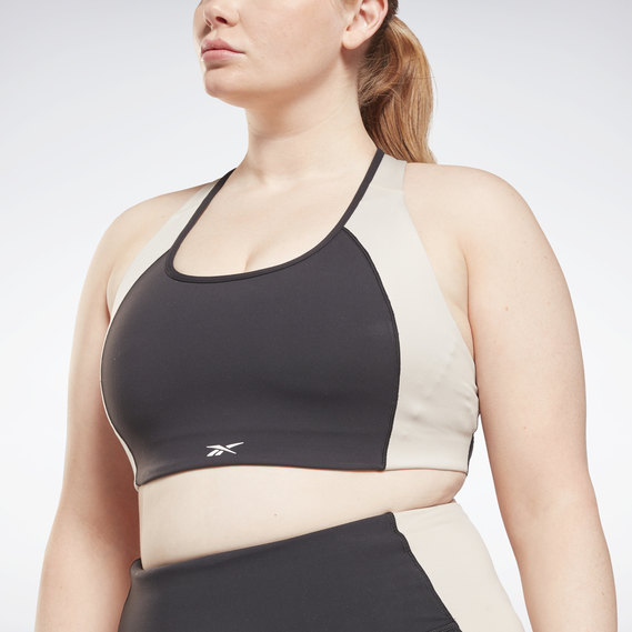 Lux Racer Padded Colorblock Sports Bra (Plus Size)
