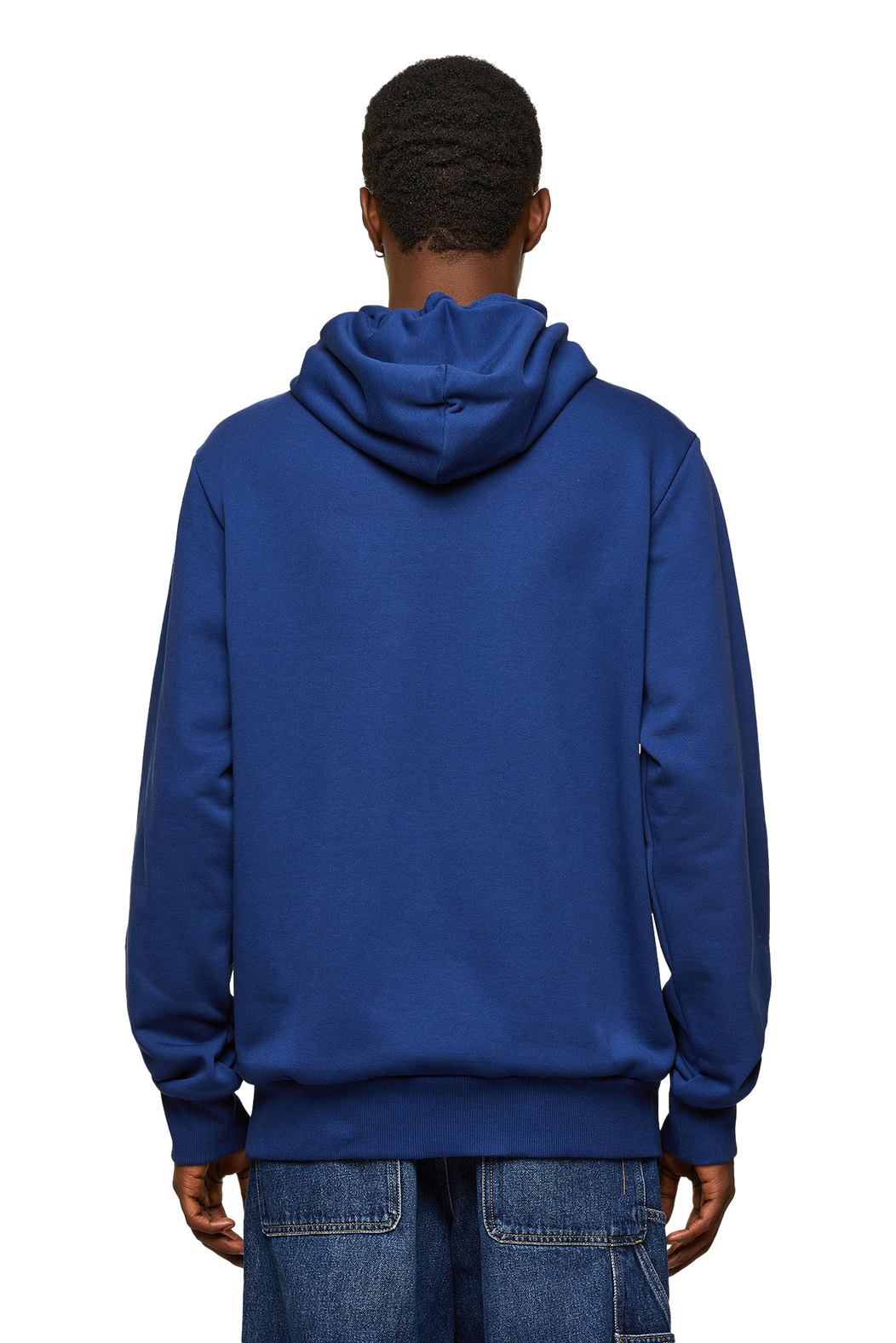 Cotton hoodie with spliced logo