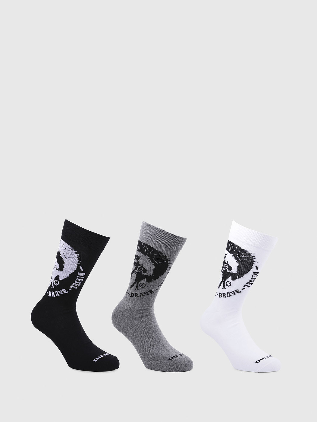 Knee-high 3 pack socks with mohawk