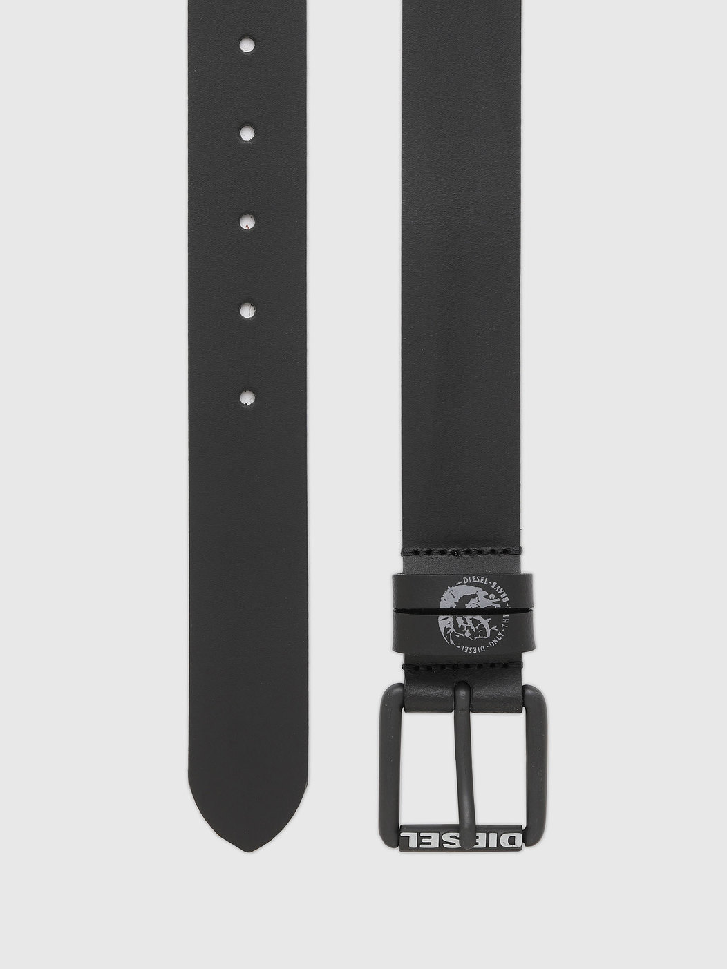 Leather belt with Mohawk logo