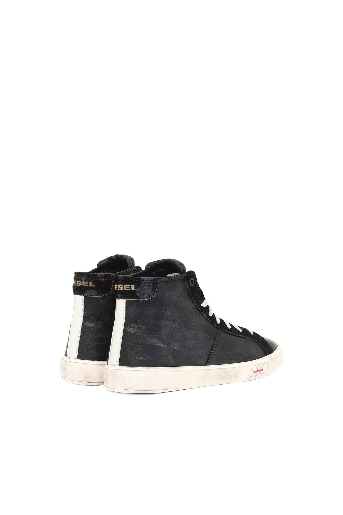 High-top sneakers in treated leather | Diesel