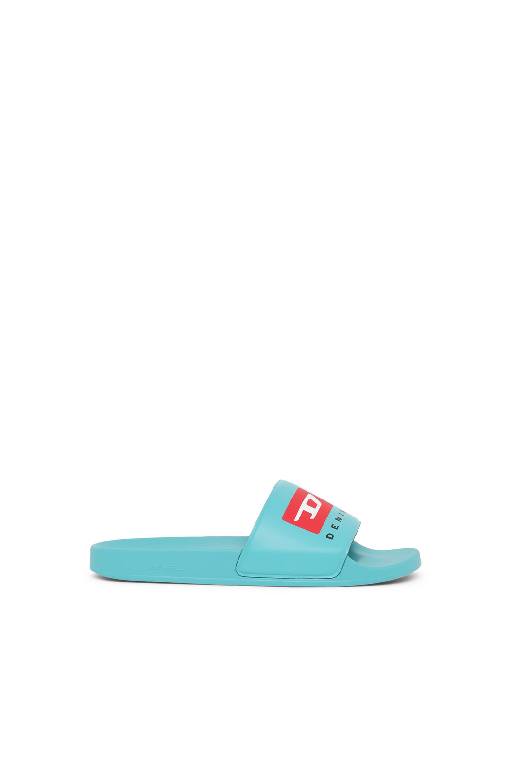 Pool slides with double logo