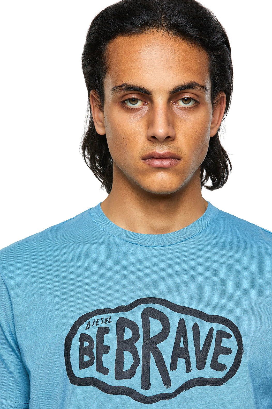 Green Label T-Shirt With Be Brave Print