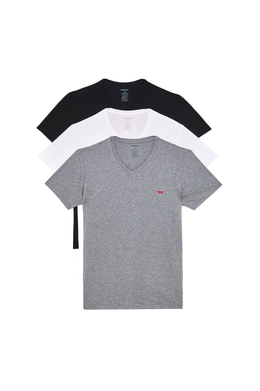 V-Neck T-Shirts With Logo - 3 Pack