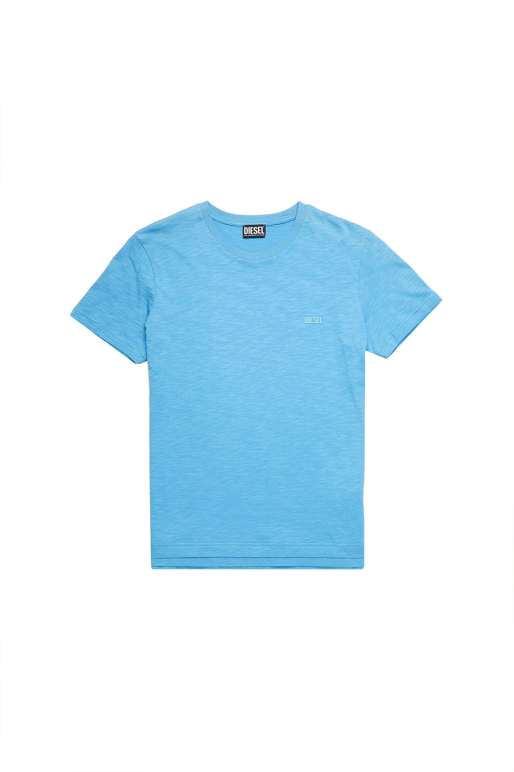 Double-hem T-shirt in slub cotton