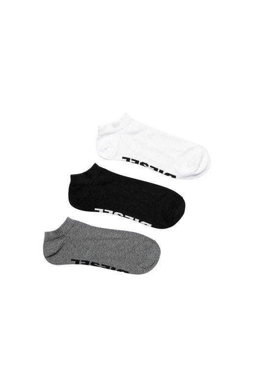 Three-pack of D-pattern low-cut socks