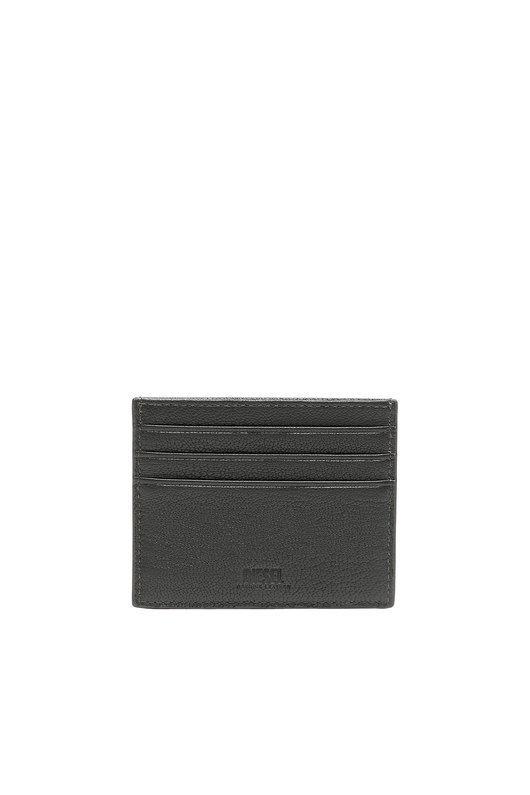 Card case in grained leather