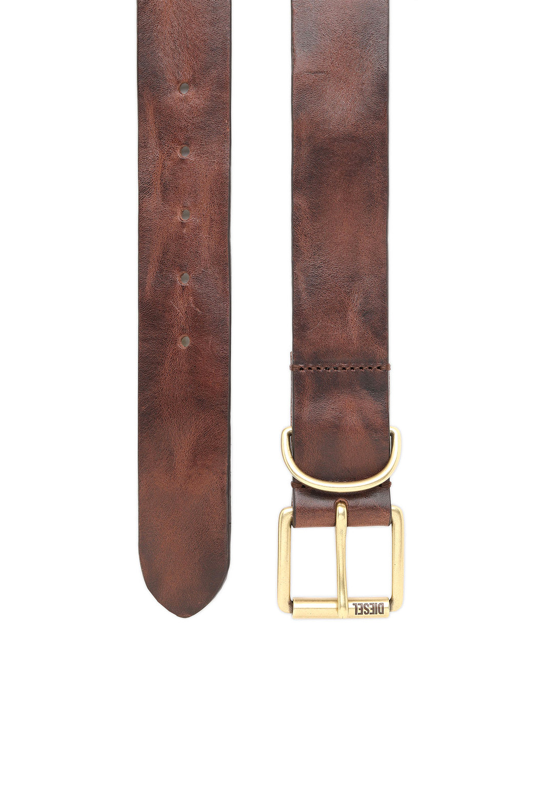 Belt in treated leather