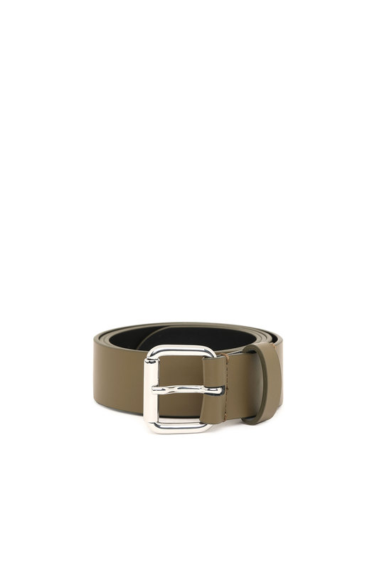 Faux-leather belt with debossed logo