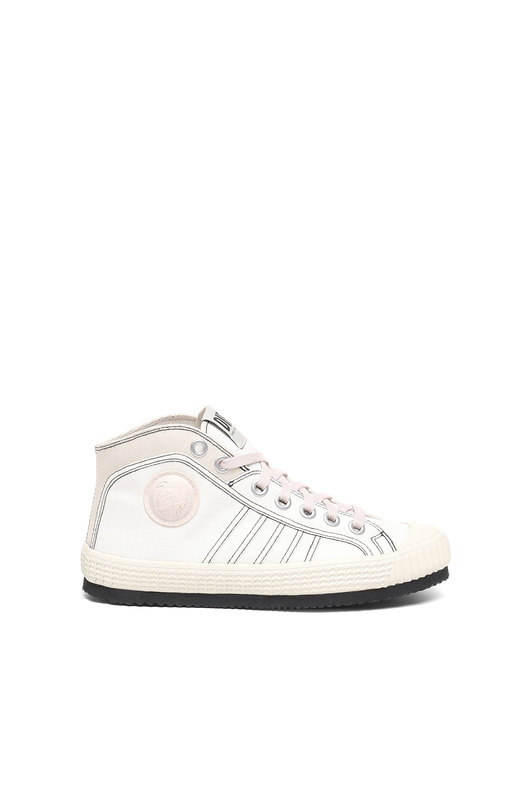 High-top sneakers in canvas