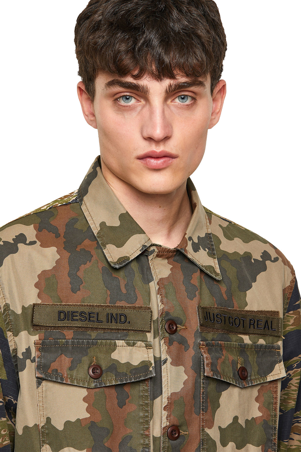 Light Jacket With Mixed Camo Prints | Diesel
