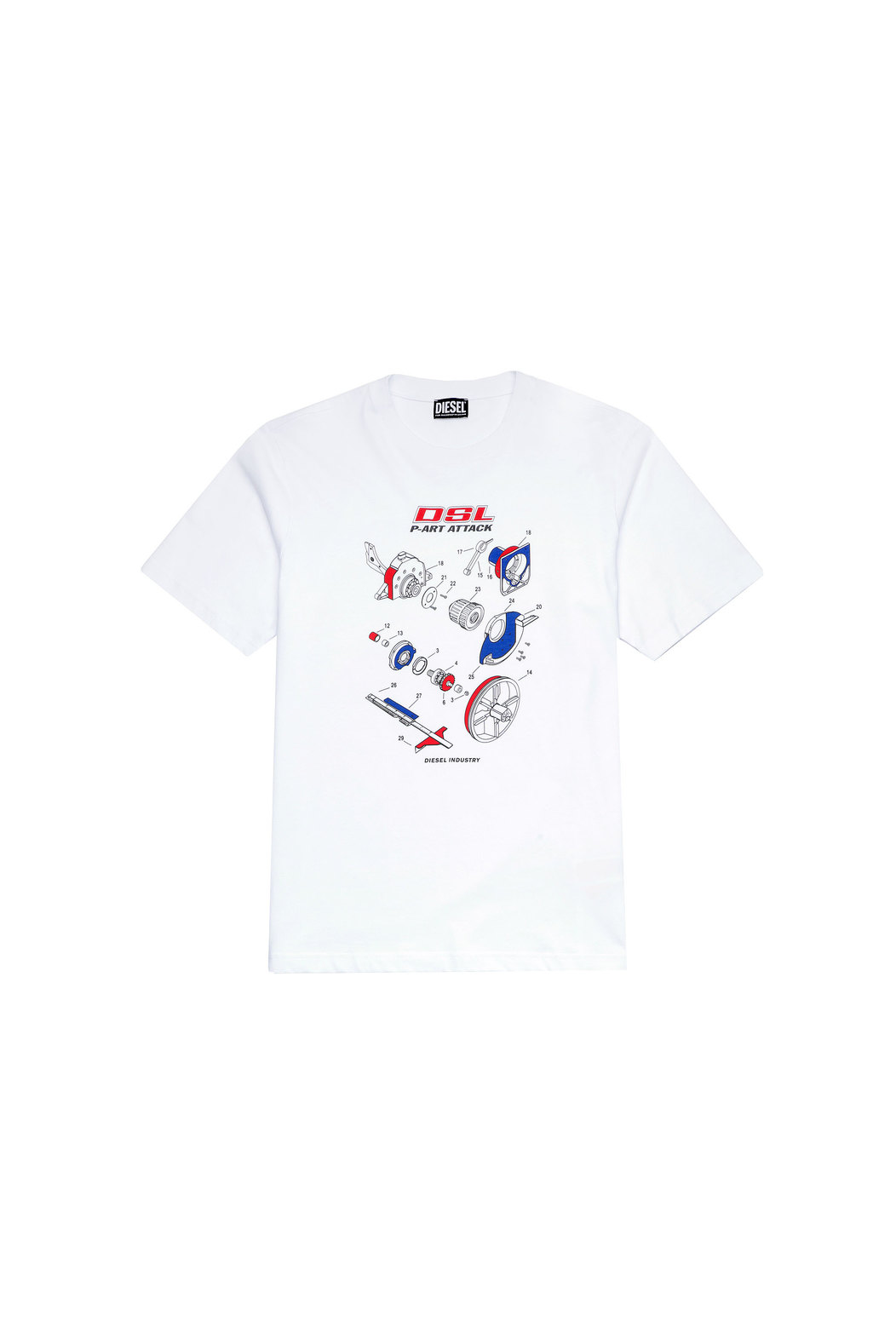 Cotton T-Shirt With Manual Print