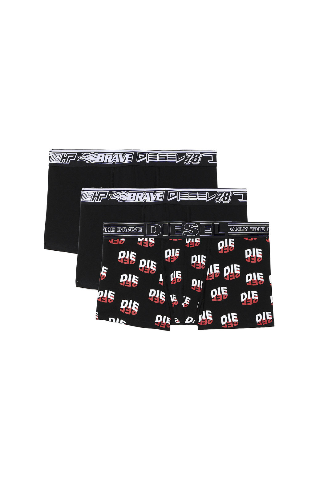 Boxers Briefs Plain And Logo - 3 Pack
