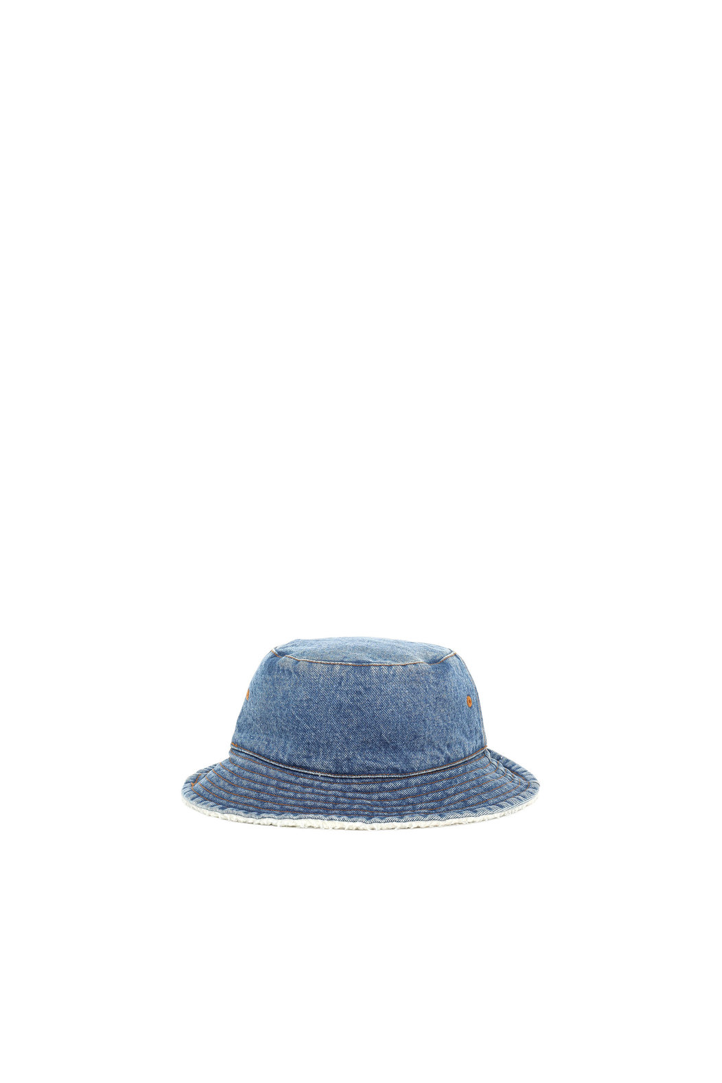 Teddy-Lined Denim Bucket Hat