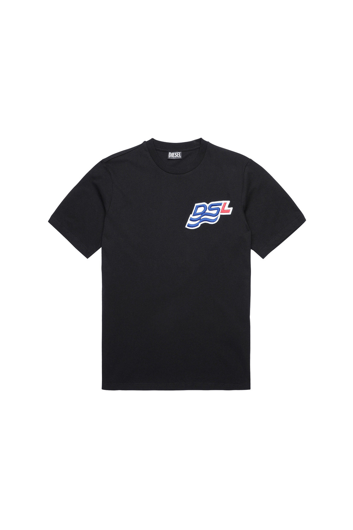 T-Shirt With Dsl Wave Patch | Diesel