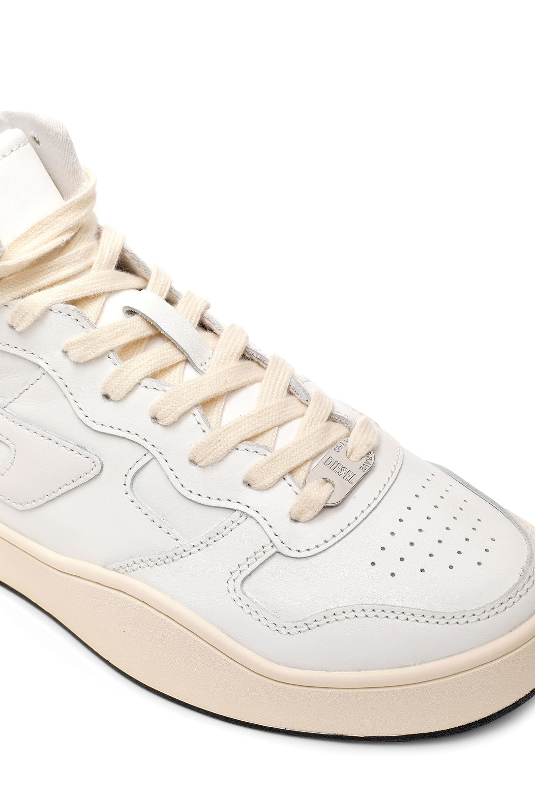 Leather High-Top Sneakers With D Logo