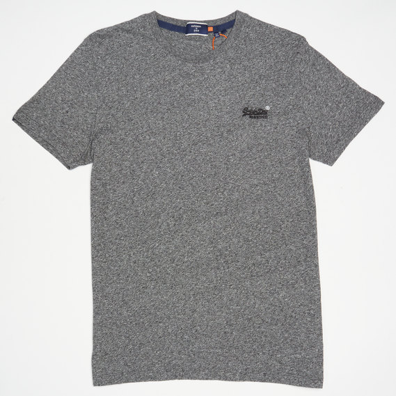 Organic Cotton Vintage Embroidery T-Shirt Grey