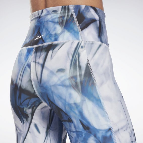Lux Bold High-Waisted Liquid Abyss Print Tights