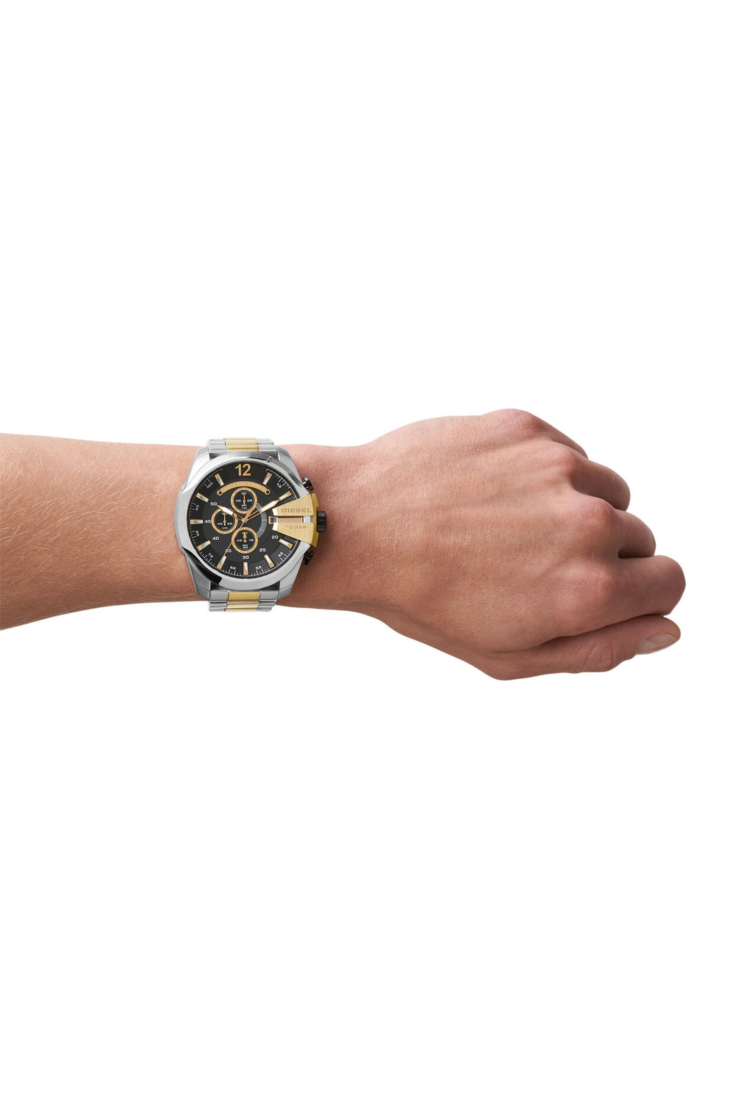 Mega Chief Men Tri-Tone Stainless Steel Watch