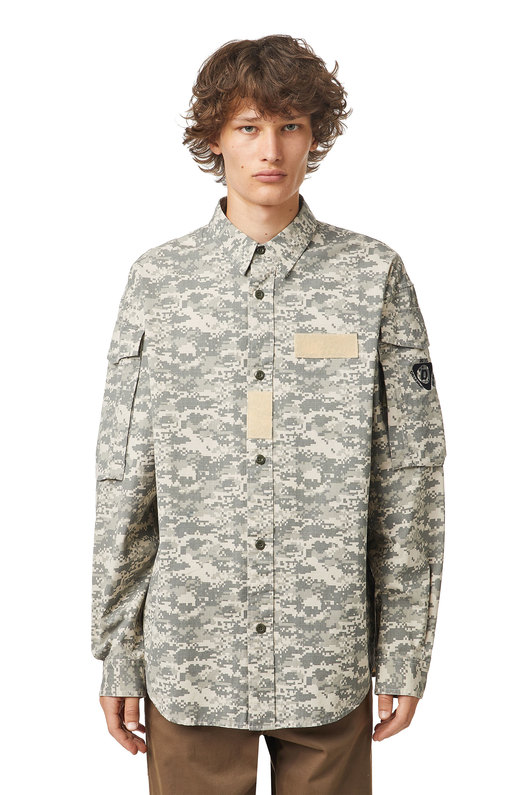 Ripstop Shirt With Camouflage Print