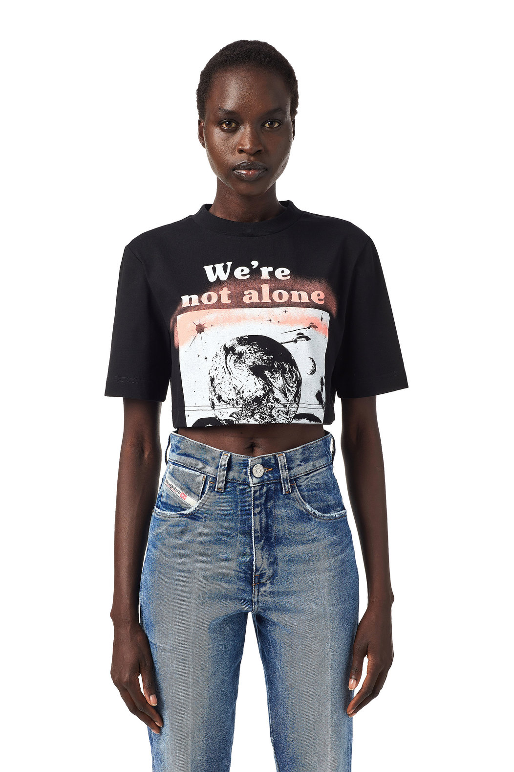 Green Label We'Re Not Alone Crop T-Shirt