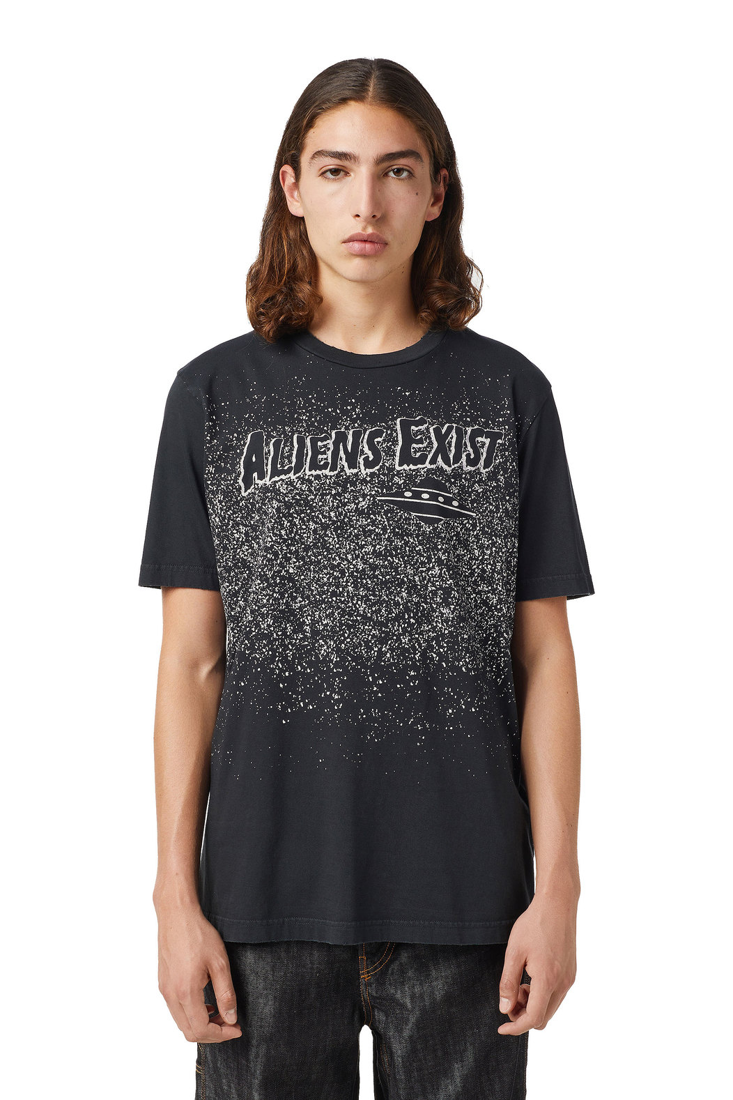 T-Shirt With Aliens Exist Print | Diesel