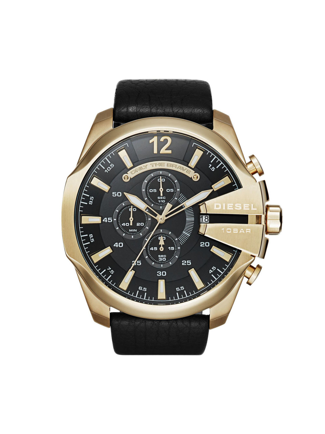Mega Chief Men Gold Leather Watch