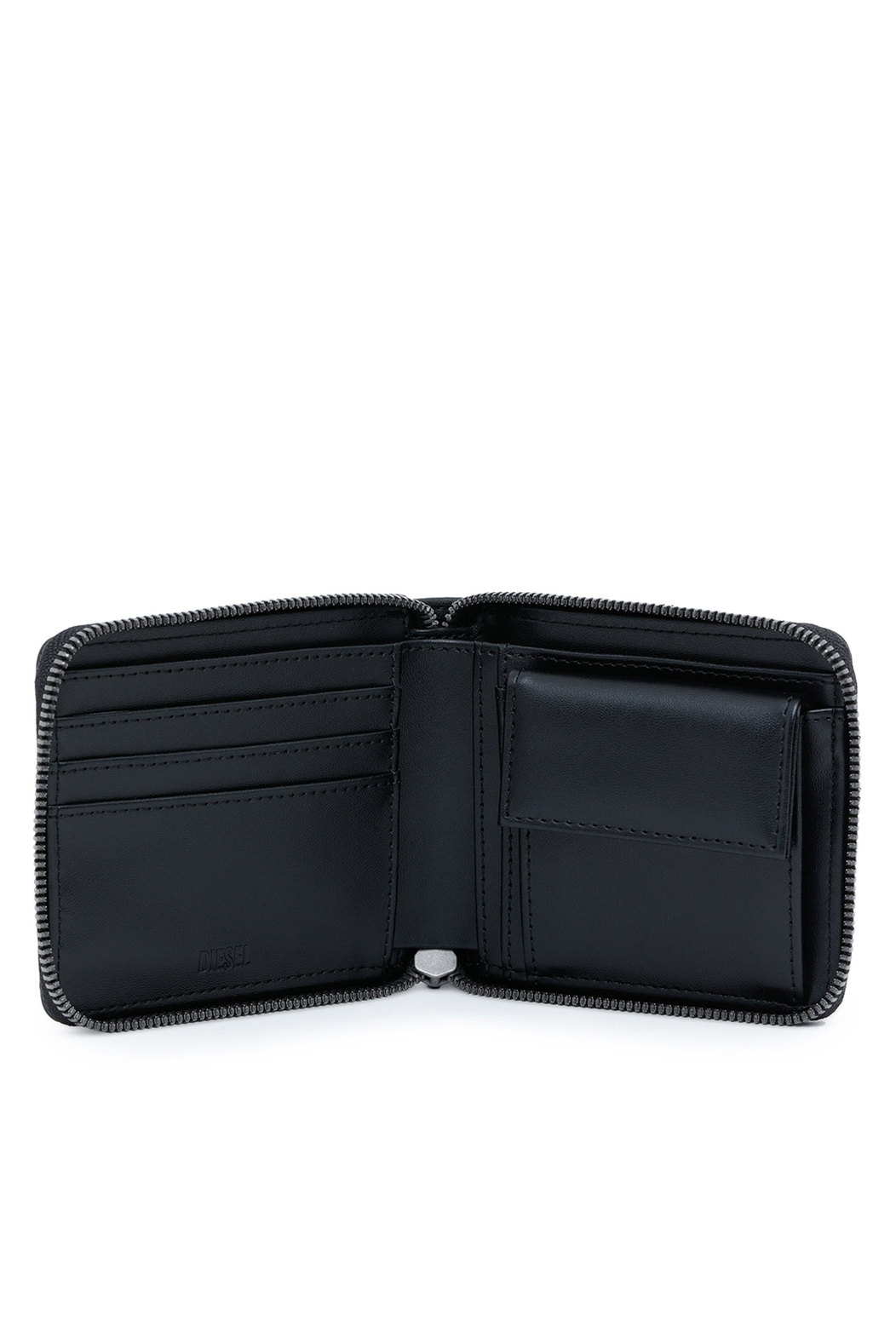 Zip-around wallet in faux leather