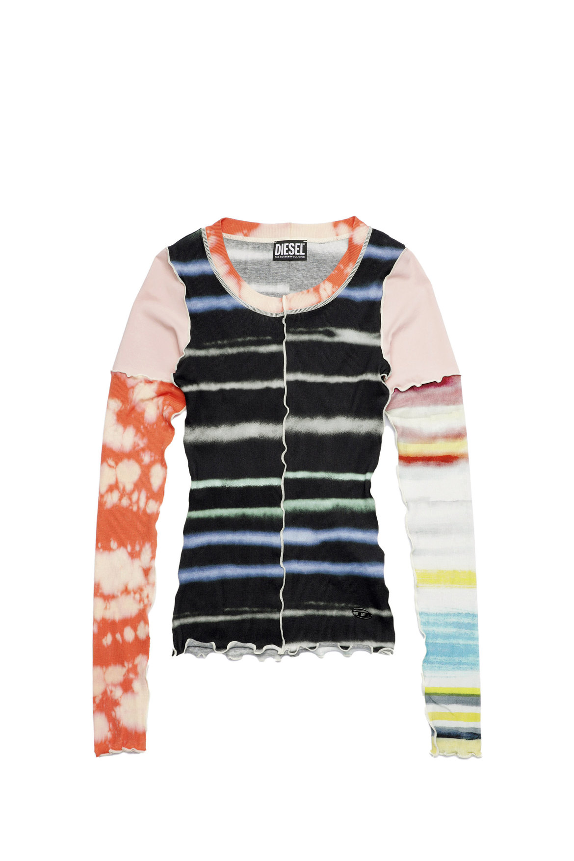 Ribbed top with mixed prints | Diesel