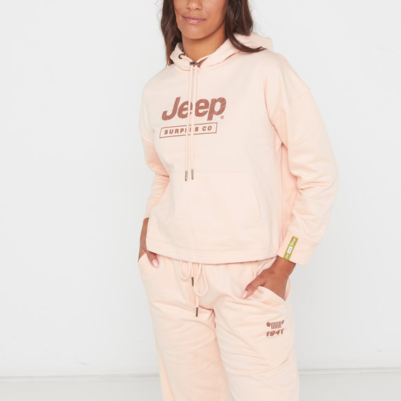 Relaxed Crop Pullover With Hoodie