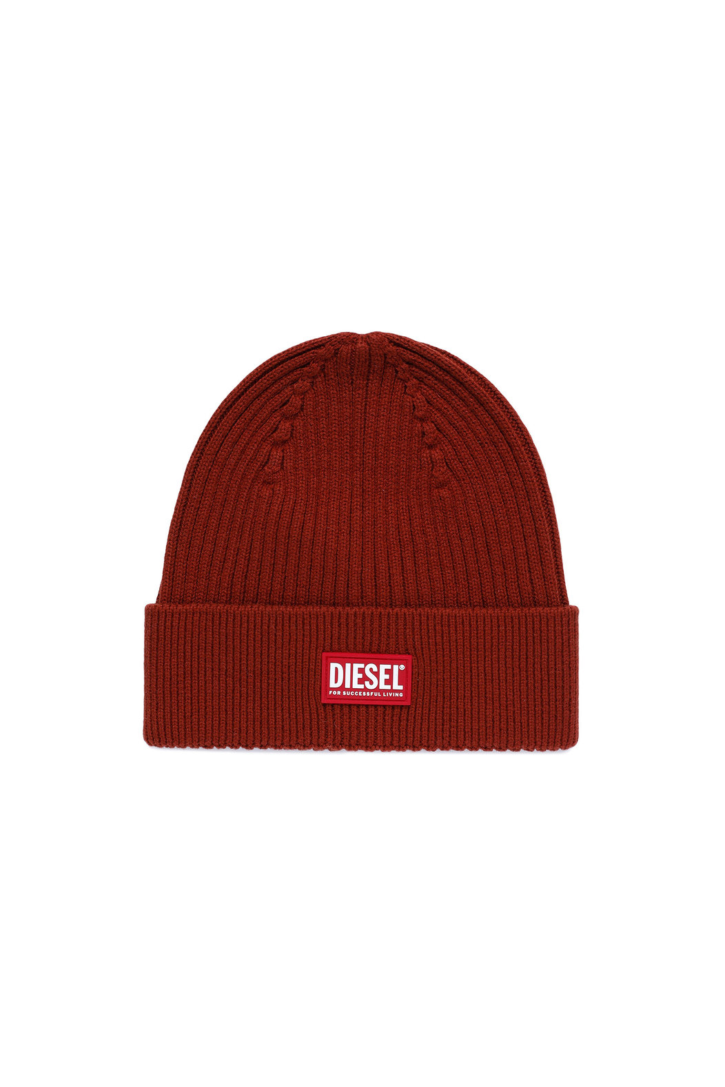 Ribbed Beanie With Logo Patch | Diesel