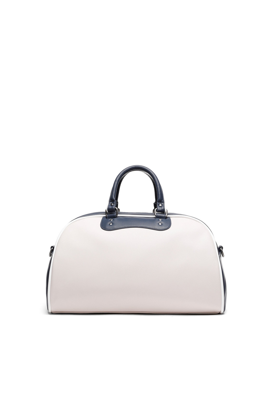 Duffle Bag In Colour-Block Faux Leather