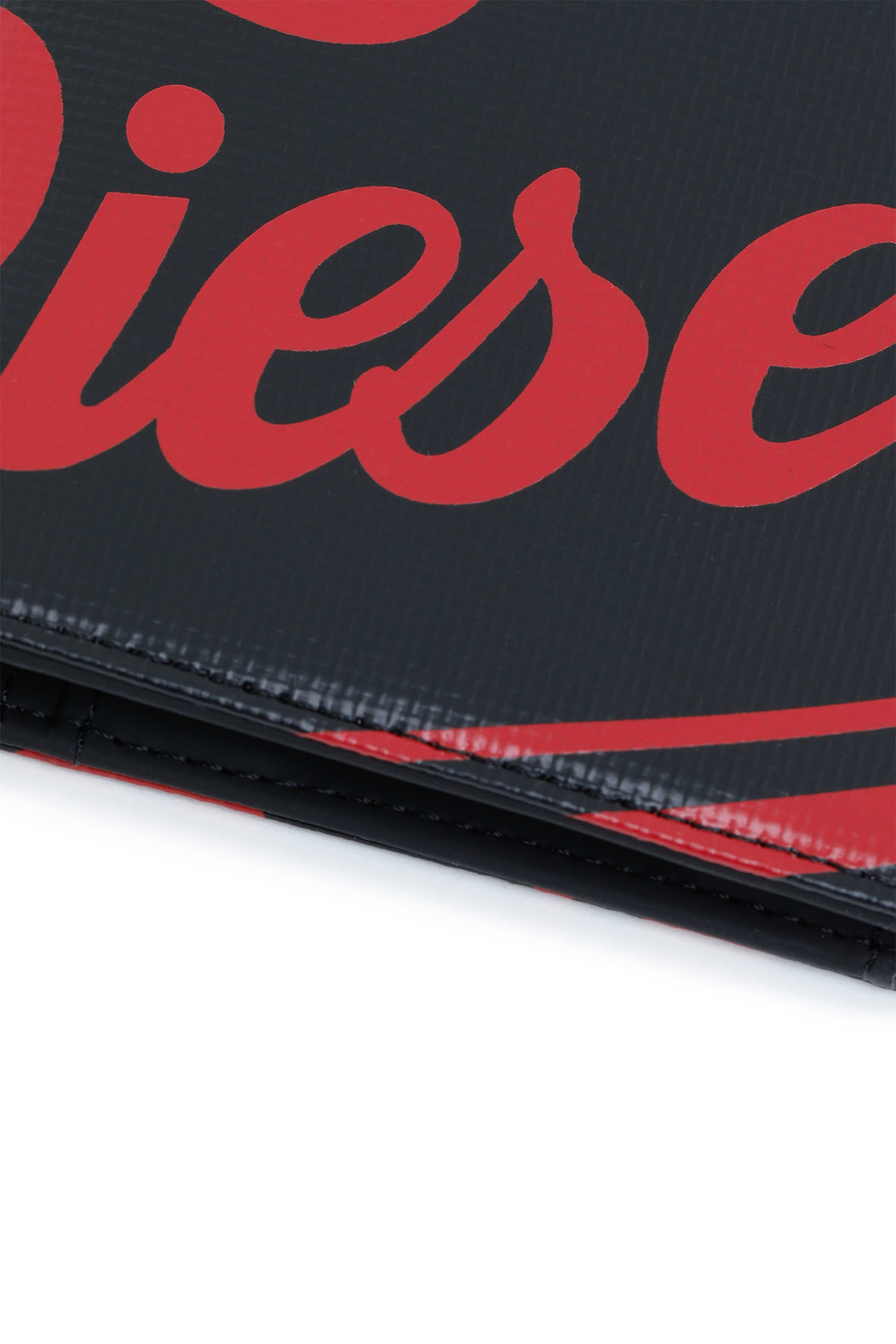 Bi-fold wallet in tarpaulin with logo